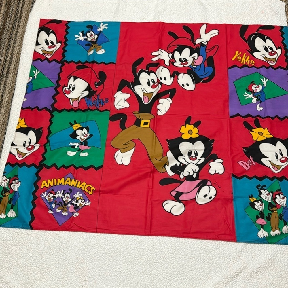 VINTAGE 90’s ANIMANIACS Cartoon FABRIC Panel Yakko Wakko Dot